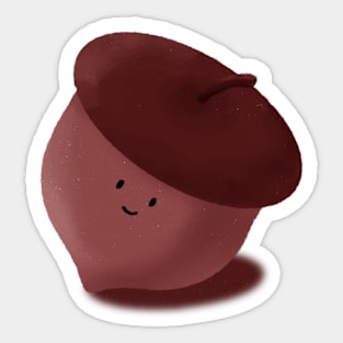 Happy Little Autumn Acorn Illustration Sticker